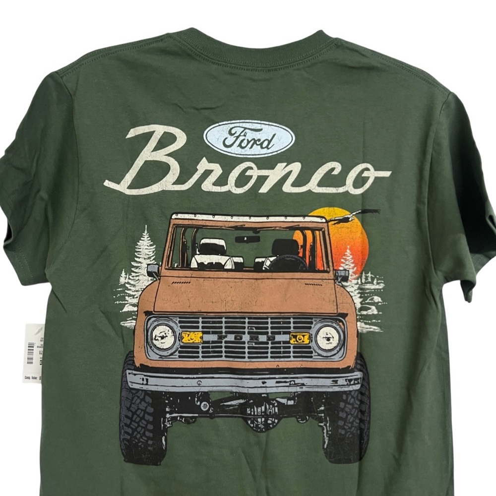 NWT Ford Bronco Relaxed Dark Green Tee Short Sleeve Shirt XS Unisex - Picture 5 of 7